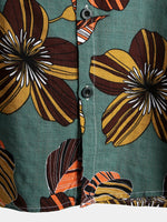 Men's Floral Cotton Tropical Hawaiian Summer Shirt