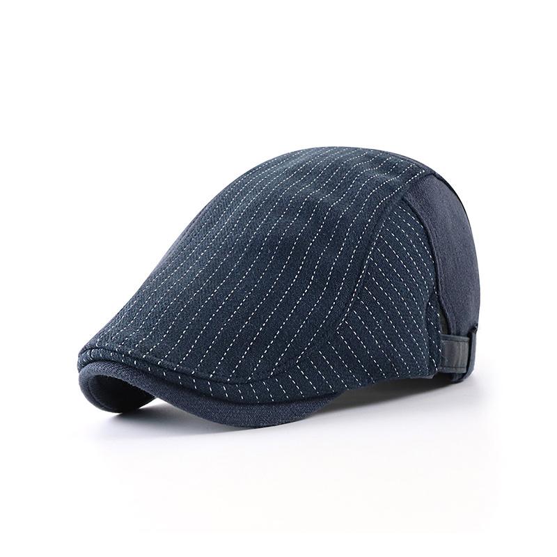 Men's Striped Stitching Casual All-match Cap