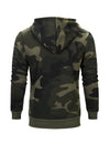 Men's Camo Long Sleeve Pullover Hoodie Fall Winter Sweatshirts