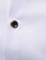Men's Rose Embroidery Casual Long Sleeve Button Dress Shirt