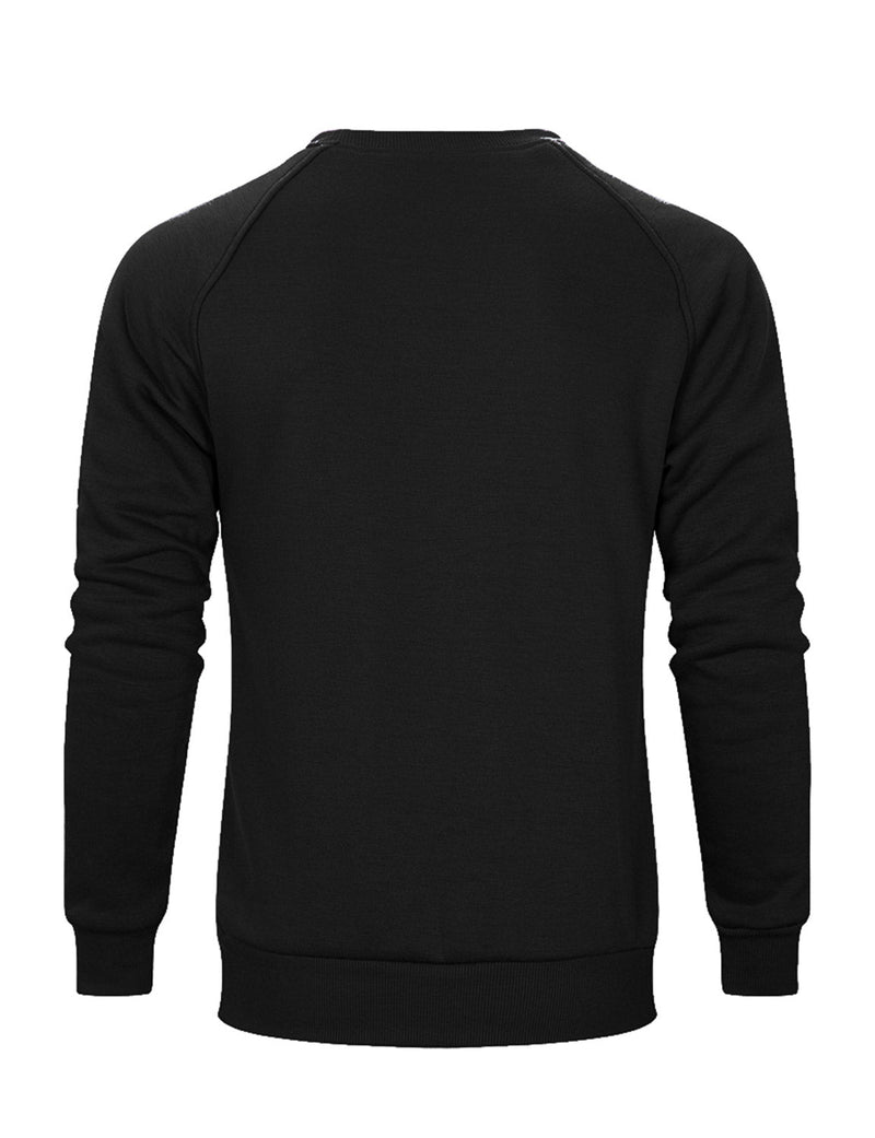 Men's Casual Classic Solid Long Sleeve Fall Winter Sweatshirt