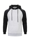 Men's Color Block Long Sleeve Pullover Hoodie With Pocket