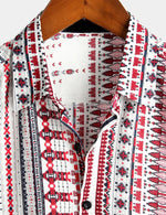 Men's Cotton Basic Printed Short Sleeve Shirt