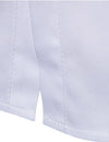 Men's Rose Embroidery Casual Long Sleeve Button Dress Shirt