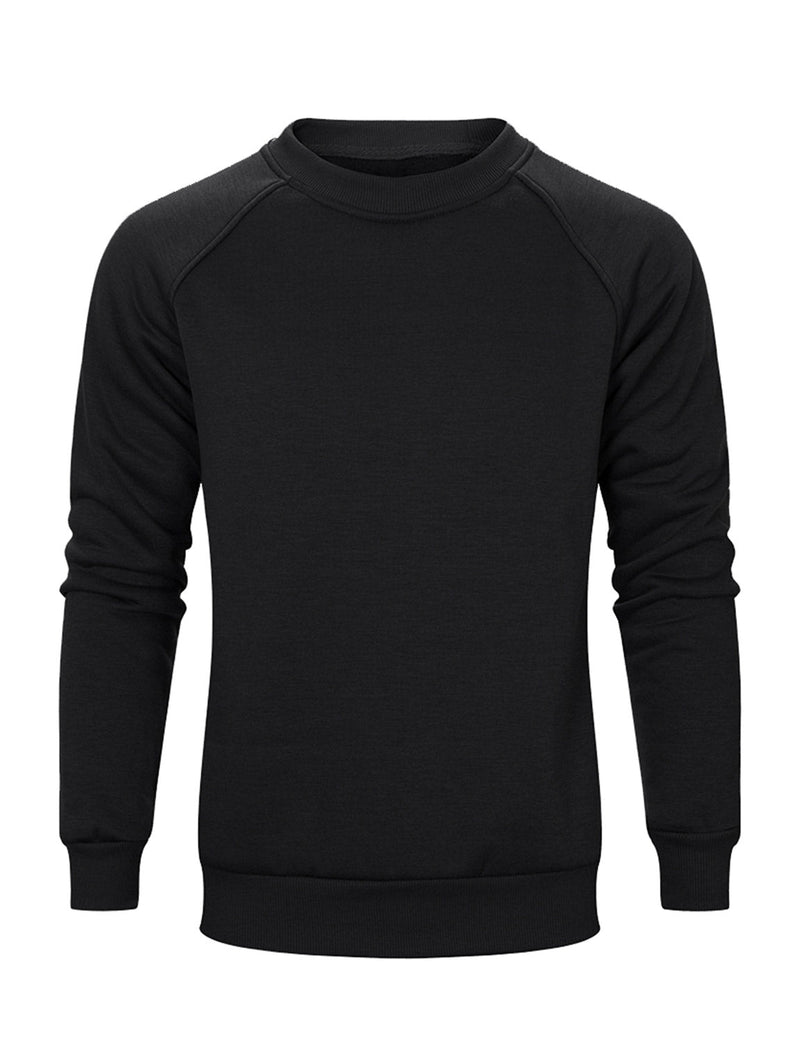 Men's Casual Classic Solid Long Sleeve Fall Winter Sweatshirt