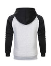 Men's Color Block Long Sleeve Pullover Hoodie With Pocket