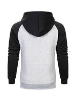 Men's Color Block Long Sleeve Pullover Hoodie With Pocket