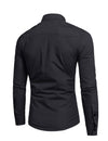 Men's Cotton Casual Pocket Hiking Outdoor Button Long Sleeve Shirt