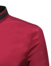 Men's Stand Collar Long Sleeve Button Up Slim Fit Casual Shirt