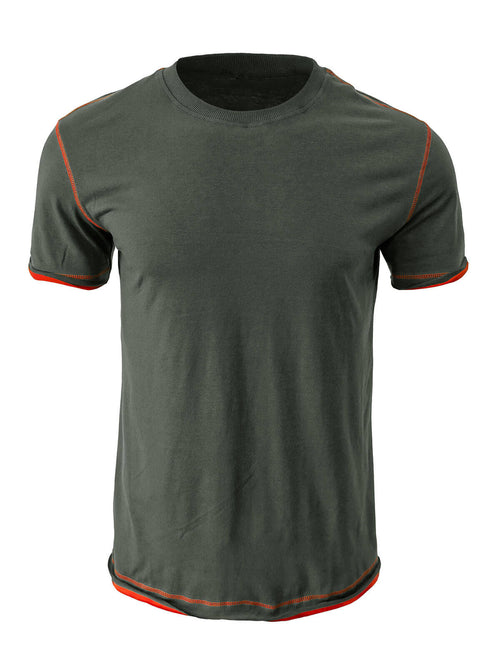 Men's Solid Color Round Neck Short Sleeve Casual Breathable T-Shirt