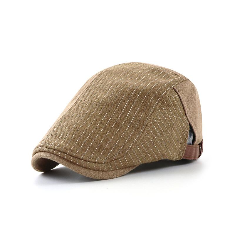 Men's Striped Stitching Casual All-match Cap