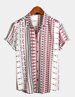 Men's Cotton Basic Printed Short Sleeve Shirt