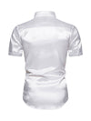 Men's Solid Color Summer Party Short Sleeve Shirt