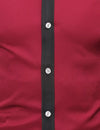 Men's Stand Collar Long Sleeve Button Up Slim Fit Casual Shirt