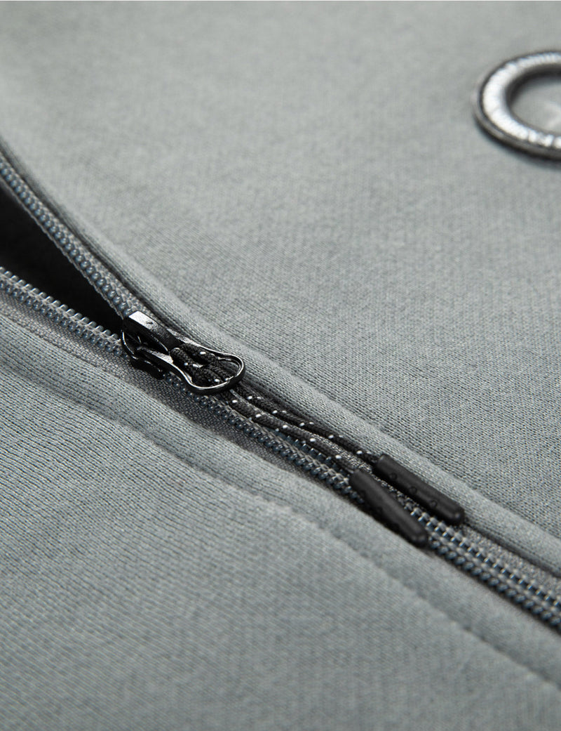 Men's Casual Color Block Long Sleeve Full-Zip Hoodie Zip Sweatshirt