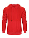 Men's Solid Long Sleeve Pullover Fall Winter Hoodie Sweatshirts With Pocket