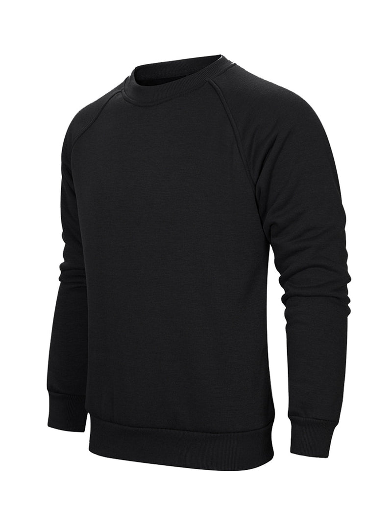 Men's Casual Classic Solid Long Sleeve Fall Winter Sweatshirt