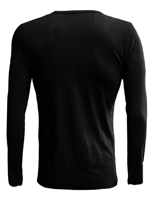 Men's Casual Solid Color Long Sleeve T-shirt