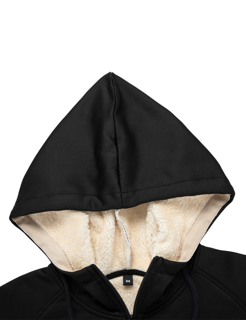 Men's Casual Long Sleeve Full-Zip Hoodie Fleece Sweatshirt