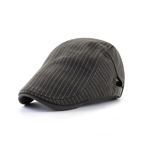 Men's Striped Stitching Casual All-match Cap