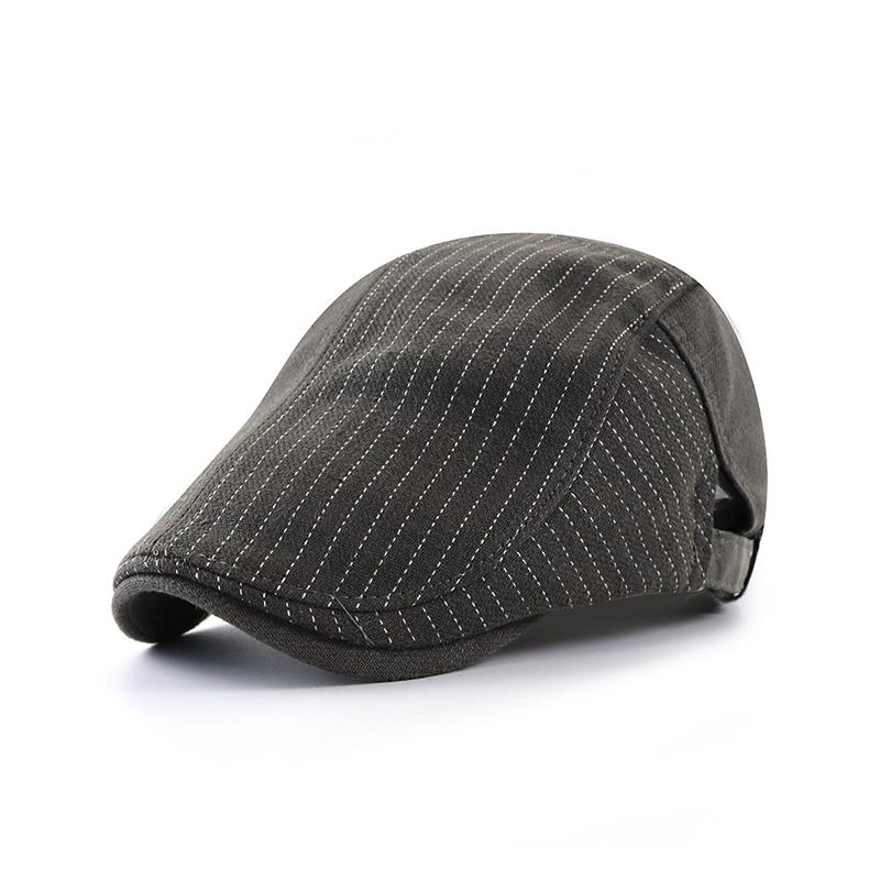 Men's Striped Stitching Casual All-match Cap