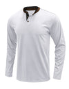 Men's Henry Collar Solid Color Long Sleeve Casual T-Shirt