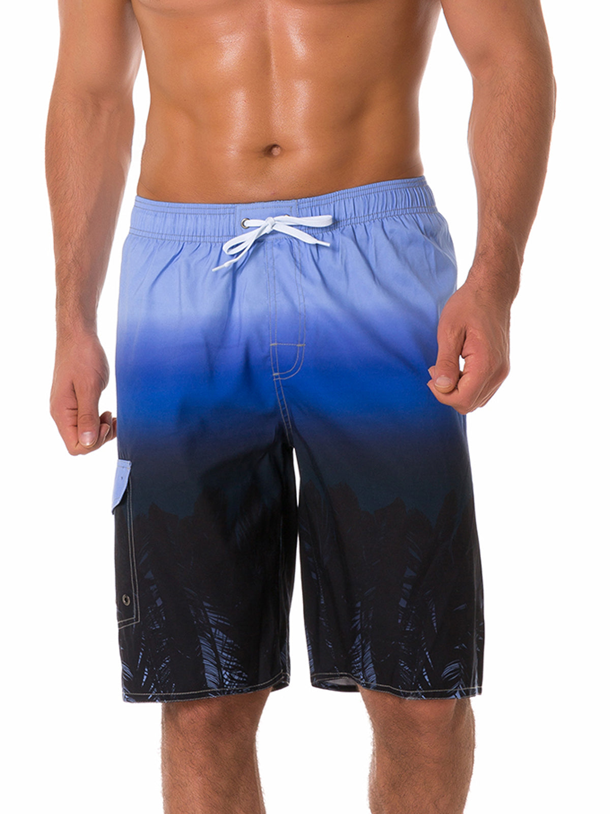 Men's Gradient Summer Casual Beach Shorts Swimming Trunks