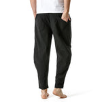 Men's Cotton Loose Casual Lightweight Elastic Waist Pants