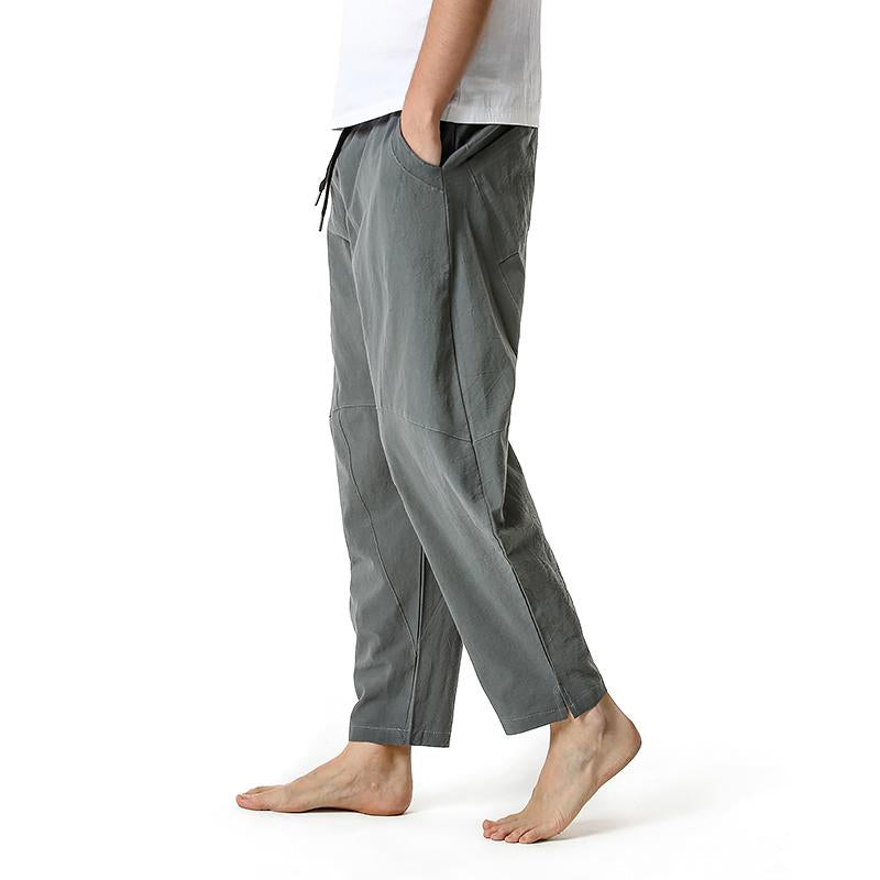 Men's Cotton Loose Casual Lightweight Elastic Waist Pants