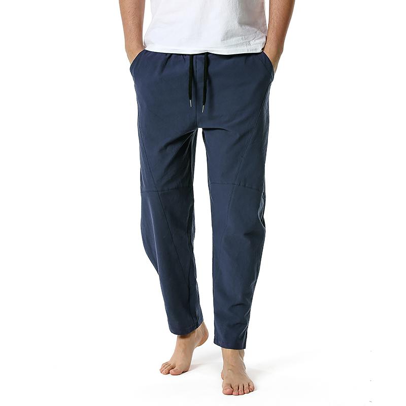 Men's Cotton Loose Casual Lightweight Elastic Waist Pants