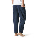 Men's Cotton Loose Casual Lightweight Elastic Waist Pants