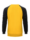 Men's Casual Color Block Round Long Sleeve Sweatshirt
