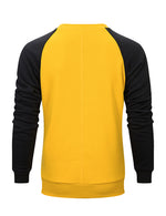 Men's Casual Color Block Round Long Sleeve Sweatshirt