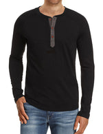 Men's Casual Solid Color Long Sleeve T-shirt