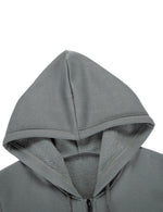 Men's Casual Color Block Long Sleeve Full-Zip Hoodie Zip Sweatshirt