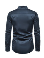 Men's Solid Color Classic Button Up Long Sleeve Casual Shirt