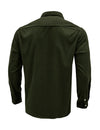 Men's Solid Color Double Pocket Button Up Casual Long Sleeve Fall Winter Shirt
