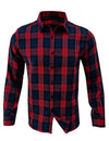 Men's Classic Plaid Vintage Button Up  Long Sleeve Shirt