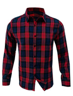 Men's Classic Plaid Vintage Button Up  Long Sleeve Shirt