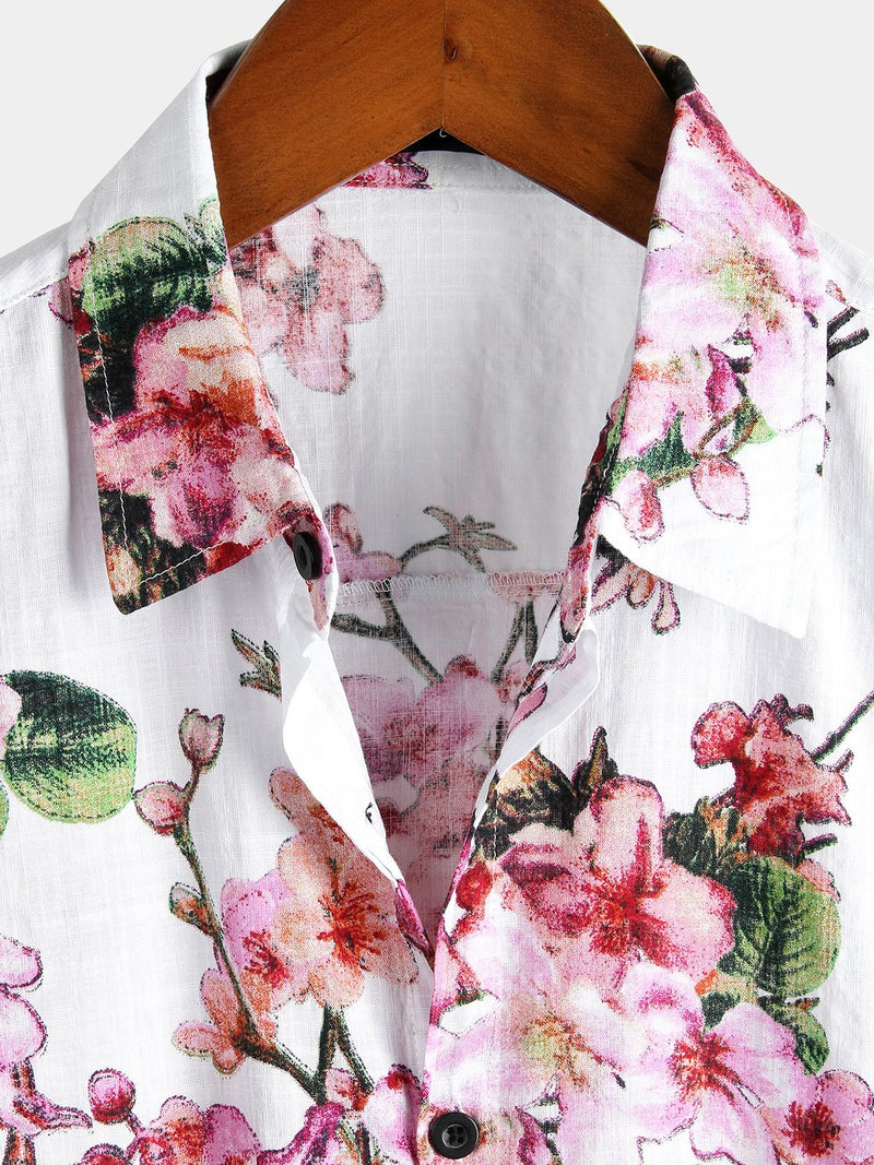 Bundle Of 2 | Men's Floral & Vintage Cotton Tropical Hawaiian Shirt