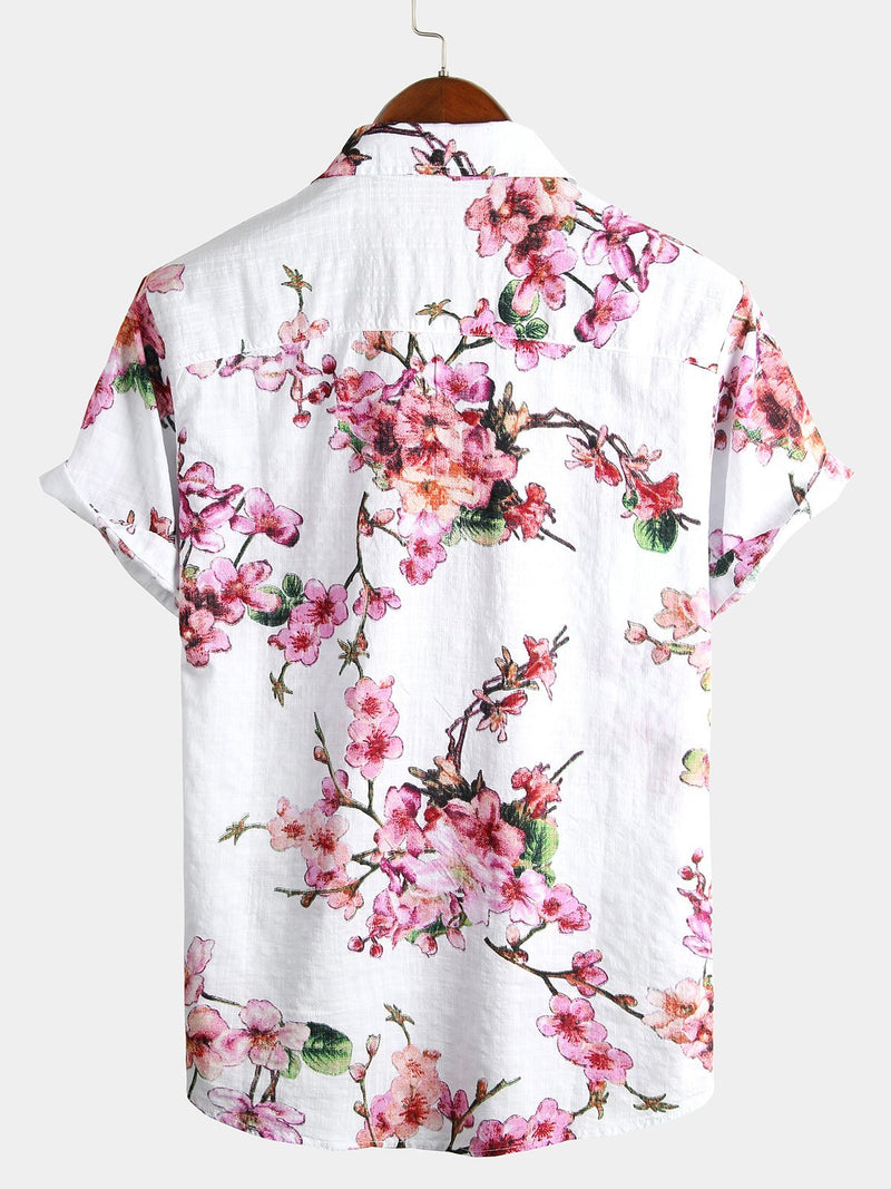 Bundle Of 2 | Men's Floral & Vintage Cotton Tropical Hawaiian Shirt