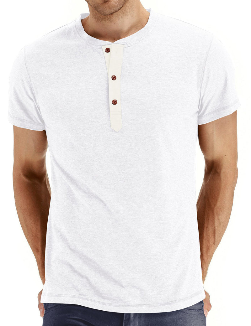 Men's Casual Solid Color Short Sleeve T-shirt