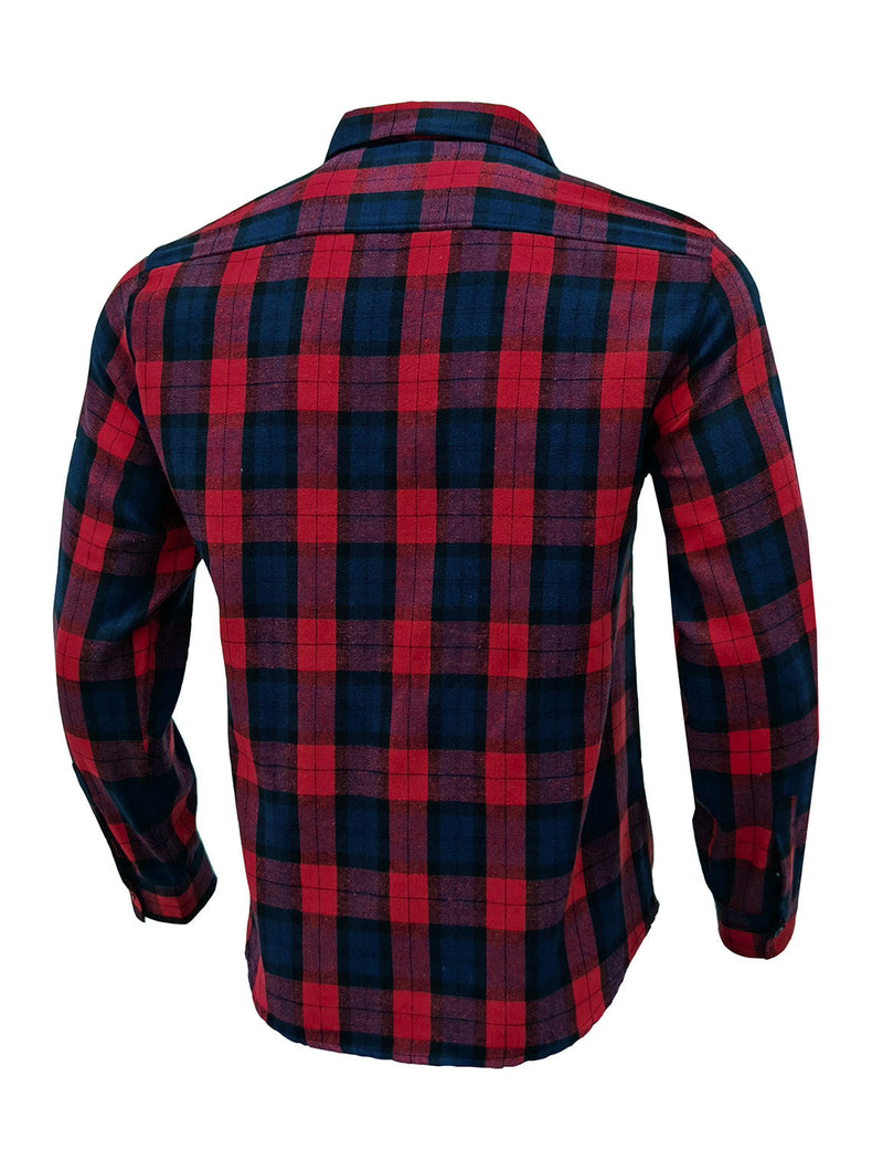 Men's Classic Plaid Vintage Button Up  Long Sleeve Shirt