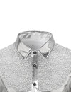 Men's Button Up Luxury Shiny Tuxedo Party Costume Long Sleeve Dress Shirt