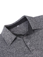 Men's Casual Solid Color Long Sleeve Polo Shirt