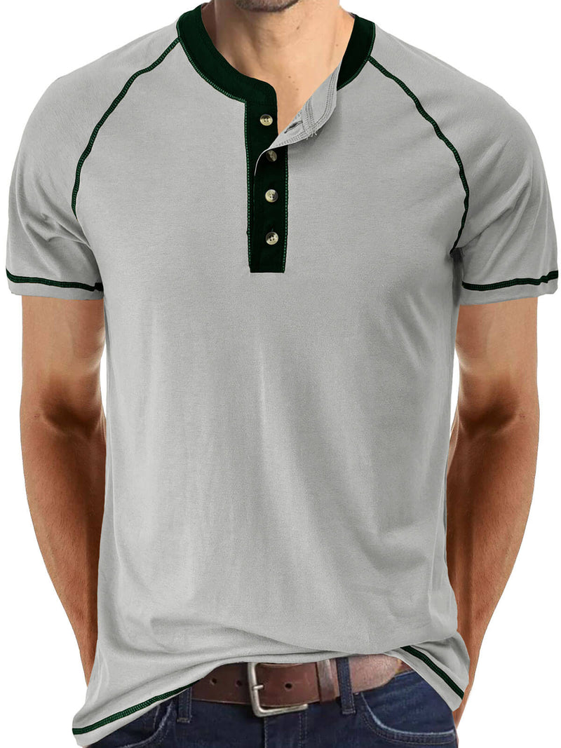 Men's Solid Color Summer Casual Short Sleeve T-Shirt
