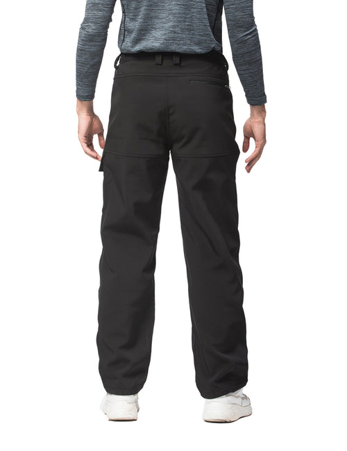 Men's Windproof Fleece Thickened  Outdoor Work Hiking Trousers Multi-Pocket Sport Cargo Pants
