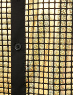 Men's Dress Shirt Sequins Short Sleeves Button Down Shirts Disco Party Costume