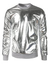 Metallic Gold Shiny Shirts Nightclub Styles Hoodies