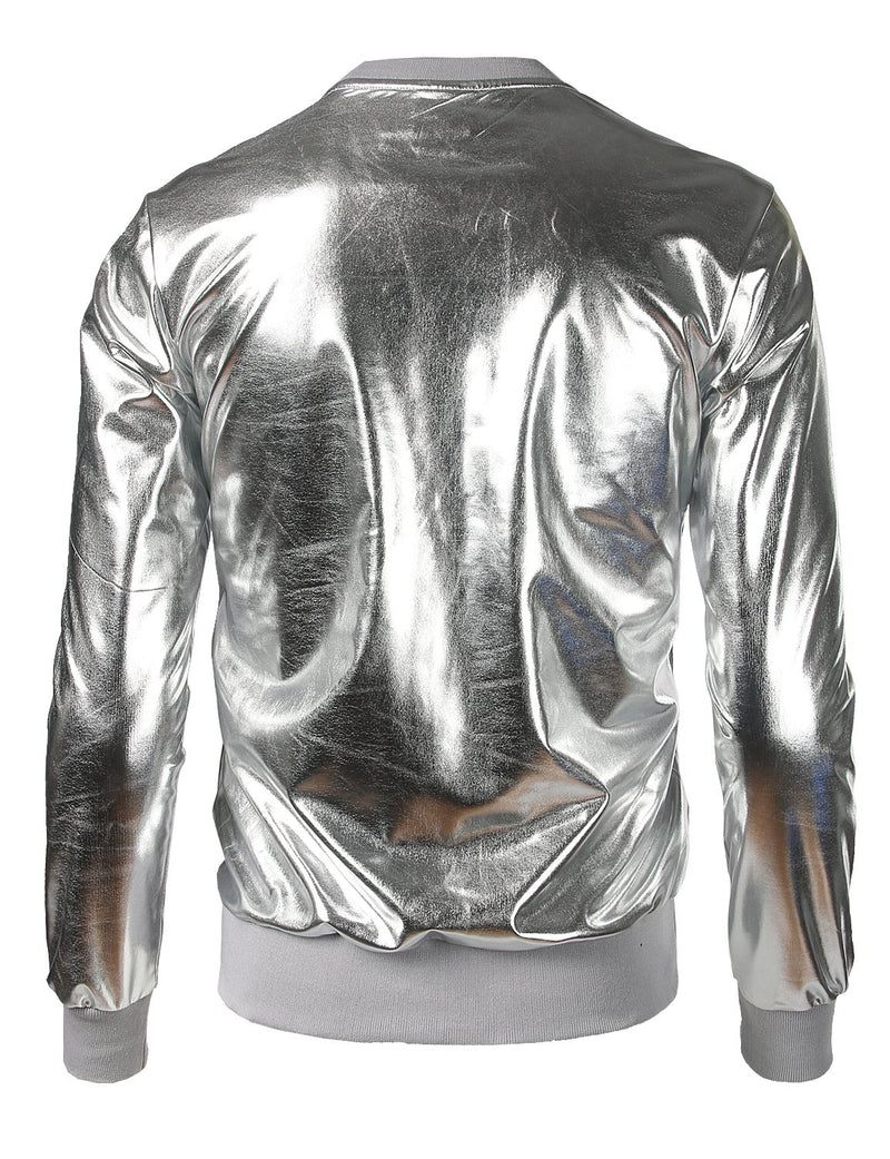 Metallic Gold Shiny Shirts Nightclub Styles Hoodies